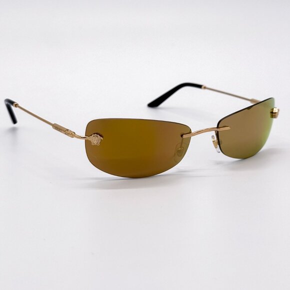 NEW VERSACE VE2279 1002/71 SUNGLASSES VE2279 100271 GOLD MOD 2279 1002/71 - Picture 4 of 10